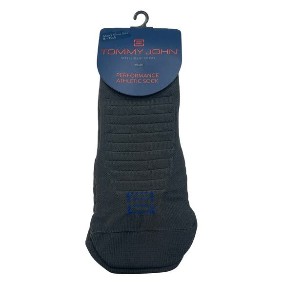 8-68(3) TOMMY JOHN Men's Performance Athletic Socks Black Size 8-10 - Picture 1 of 5